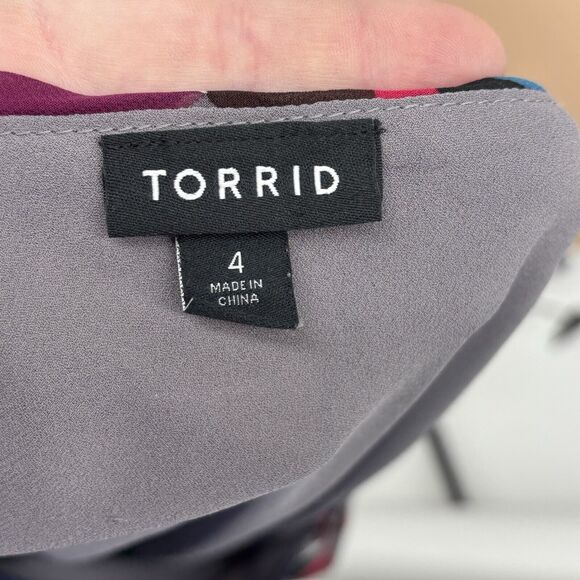 Torrid Sophie Geo Chiffon Double Layer Swing Cami Tank Top Plus Size 4x - Picture 6 of 8